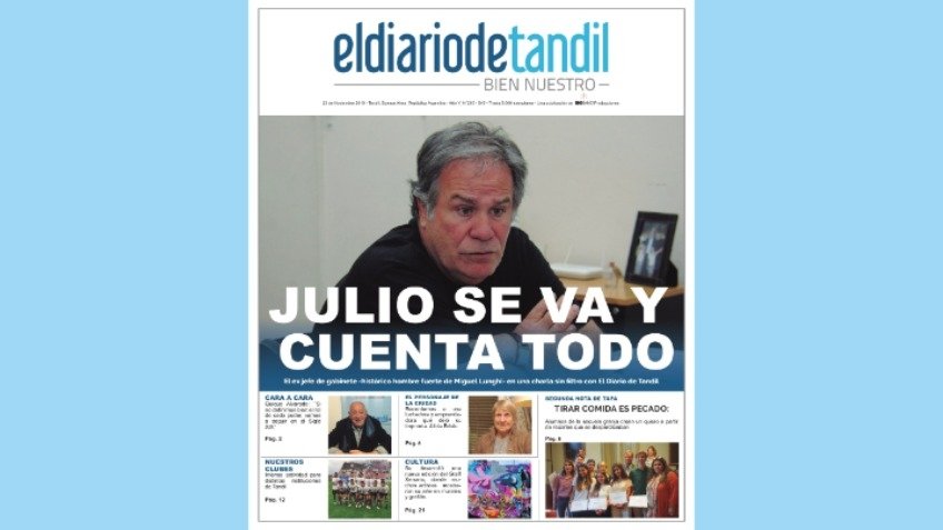 "Julio se va y cuenta todo", la tapa de nuestra Edición Papel